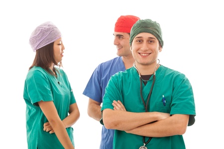 Multicultural Group of Doctors on Whiteの写真素材