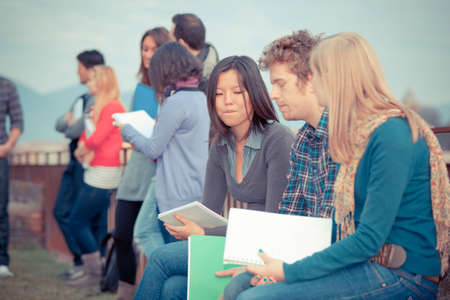 Group of Multiracial College Studentsの写真素材