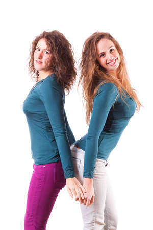 Two Beautiful Female Friends Togetherの写真素材