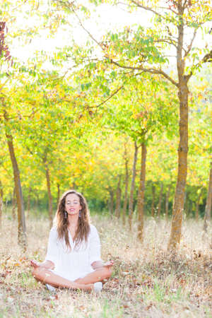 Beautiful Girl Doing Yoga Exercisesの写真素材