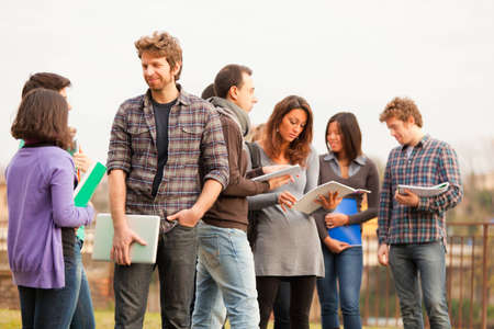 Group of Multicultural College Studentsの写真素材