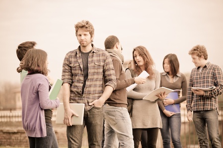 Group of Multicultural College Studentsの写真素材
