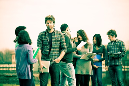 Group of Multicultural College Studentsの写真素材