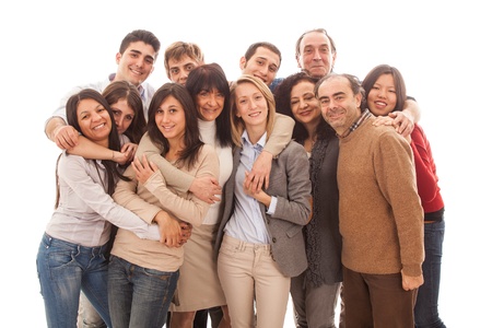 Large Group of People, Big Familyの写真素材