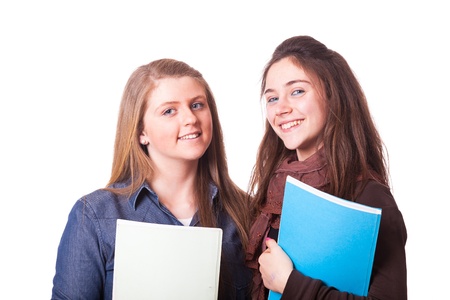 Two Female Teenage Studentsの写真素材