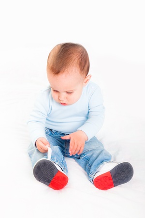 Little Child on Whiteの写真素材