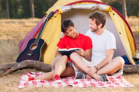 Young Couple Campingの写真素材