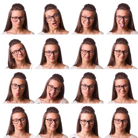 Pretty Girl Collection of Expressionsの写真素材