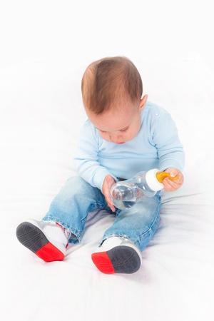 Little Child on Whiteの写真素材