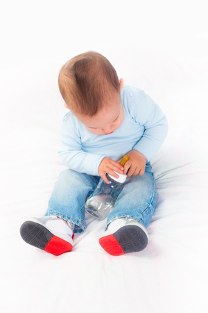 Little Child on Whiteの写真素材