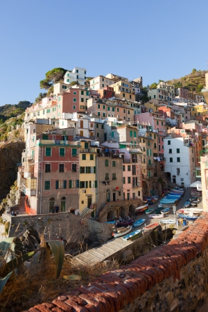 Riomaggiore Village in Cinque Terre, Italyのeditorial素材