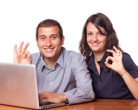 Two Happy Financial Consultantsの写真素材