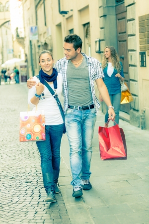 Group of Friends with Shopping Bagsの写真素材