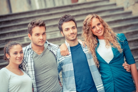 Group of Friends Embracedの写真素材