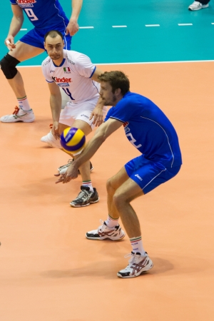 FLORENCE, ITALY - MAY 19: Italian player Jiri Kovar during a World League match between Italy and France at Mandela Forum, Florence, Italy on May 19 2012のeditorial素材