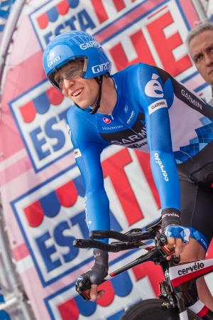 MILAN, ITALY - MAY 27: Ryder Hesjedal before the start of the 21st stage of Giro dのeditorial素材