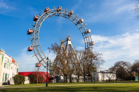 Wiener Riesenrad, Famous Ferris Wheel in Wienのeditorial素材