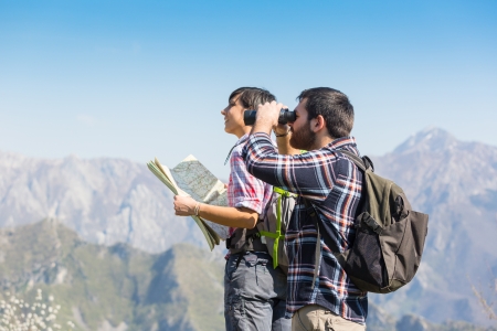 Young Couple at Panoramic Viewの写真素材