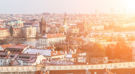 Panoramic View of Pragueの写真素材