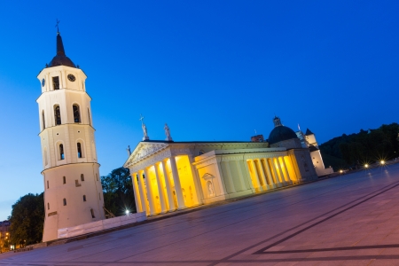 Vilnius Cathedral at Blue Hourの写真素材