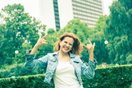 Beautiful Red Hair Woman Portraitの写真素材