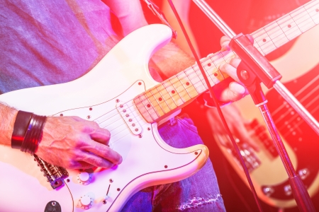 Playing instruments on the stageの写真素材
