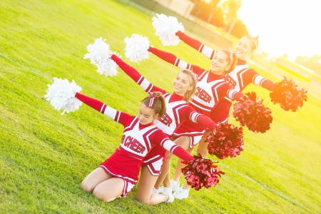 Group of Cheerleaders in the Fieldのeditorial素材