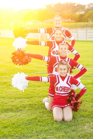 Group of Cheerleaders in the Fieldのeditorial素材