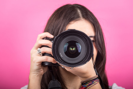 Female Photographer Portraitの写真素材
