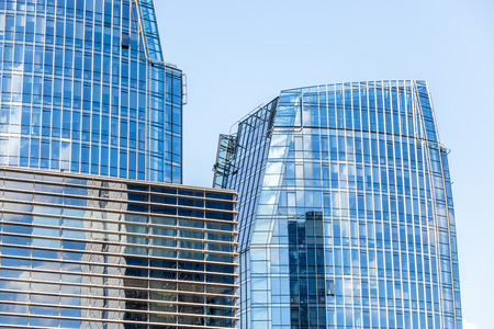 Modern Skyscrapers in Financial District