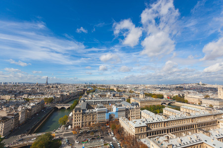 Paris seen from the top of Notre Dameの写真素材
