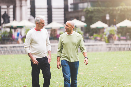 Gay Couple at Park in New Yorkの写真素材