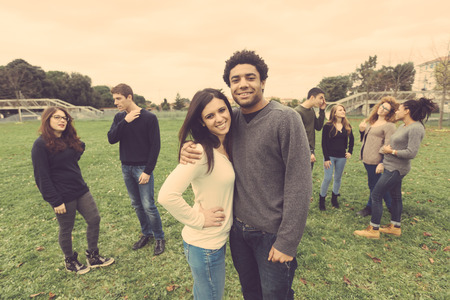 Multiethnic Group of Friends at Park