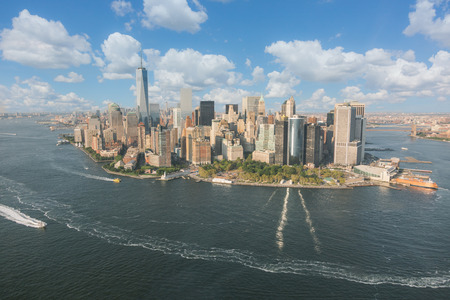 New York Downtown Aerial Viewの写真素材