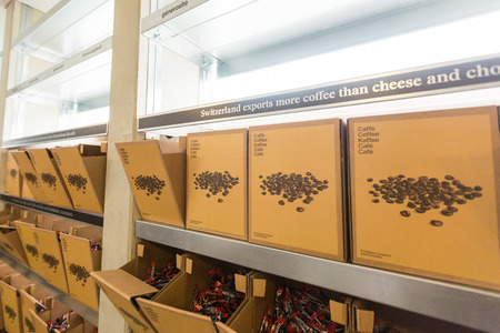 MILAN, ITALY - JUNE 01, 2015: Swiss Pavilion at Expo 2015. The theme of the Universal Exposition is Feeding the Planet, Energy for Life.のeditorial素材