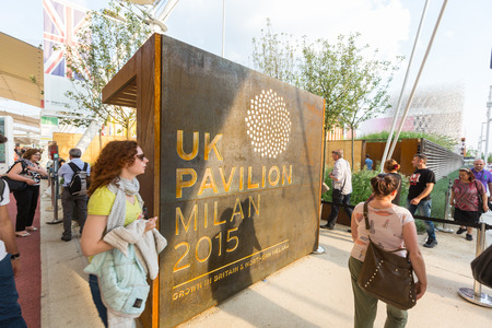 MILAN, ITALY - JUNE 01, 2015: United Kingdom pavilion at Expo 2015. The theme of the Universal Exposition is Feeding the Planet, Energy for Life.のeditorial素材