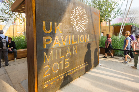 MILAN, ITALY - JUNE 01, 2015: United Kingdom pavilion at Expo 2015. The theme of the Universal Exposition is Feeding the Planet, Energy for Life.のeditorial素材