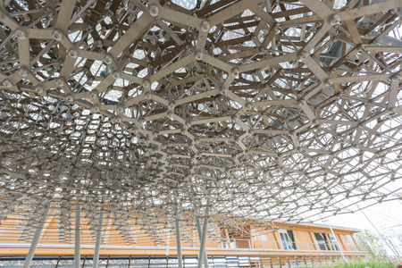 MILAN, ITALY - JUNE 01, 2015: United Kingdom pavilion at Expo 2015. The theme of the Universal Exposition is Feeding the Planet, Energy for Life.のeditorial素材