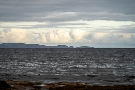 looking across the ocean at bruny island in tasmania