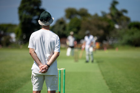 playing a game on a green over for health and recreation in australiaの写真素材