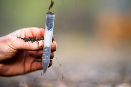 farmer hold soil in hands monitoring soil health on a farm in australia