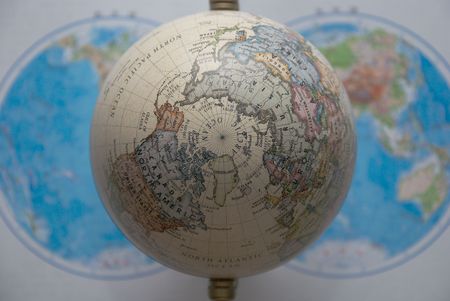 globe and world mapの写真素材