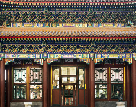 historic Chinese building in the Summer Palaceのeditorial素材