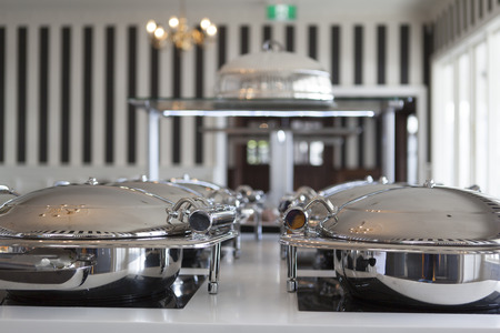 a shot of buffet restaurant with nobodyのeditorial素材