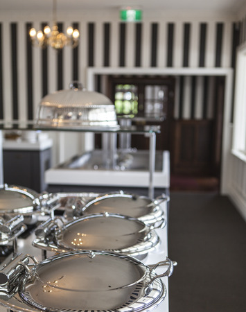 a shot of buffet restaurant with nobodyのeditorial素材