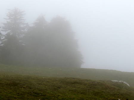 Cloudy valleyの写真素材