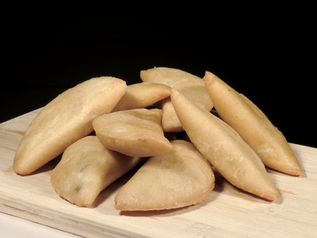 Meat and cheese empanadasの写真素材