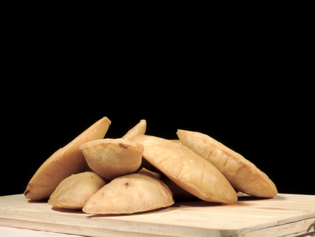 Meat and cheese empanadasの写真素材