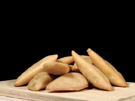 Meat and cheese empanadasの写真素材