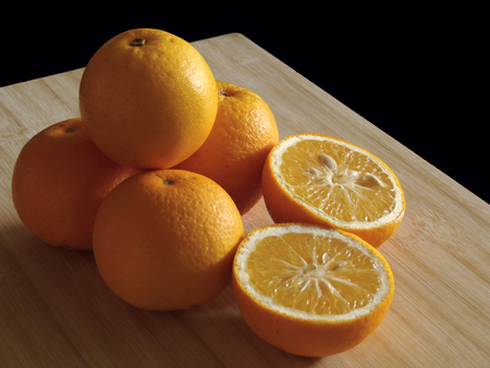 oranges, fresh and healthy tropical fruitの写真素材